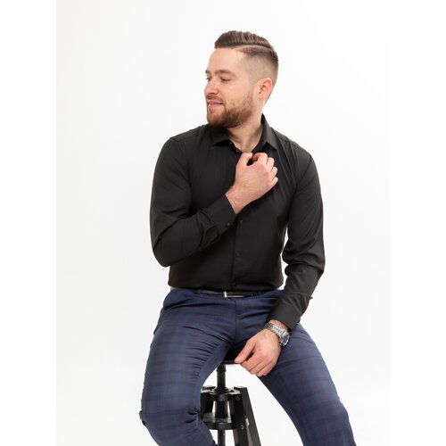 фото Рубашка мужская классическая с воротником стойкой дмв