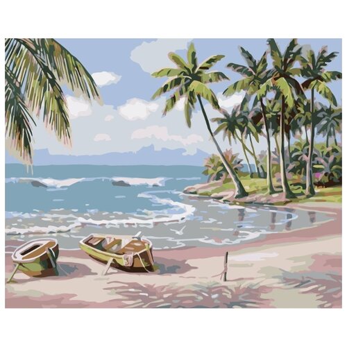 Картина по номерам Тропический рай, 40x50 см подарочный набор женский тропический рай