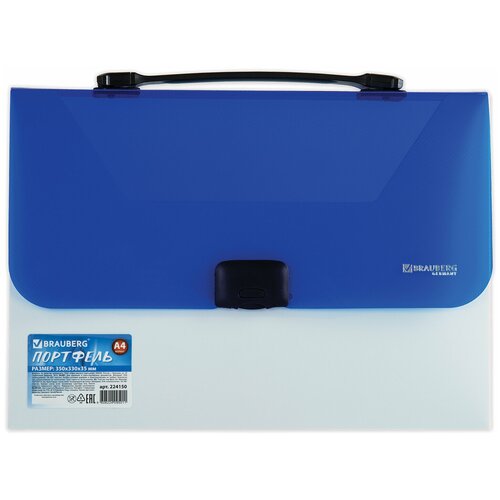 Папка-портфель BRAUBERG 224150, комплект 2 шт. папка портфель пластиковая а4 синяя 270x350 мм 268867