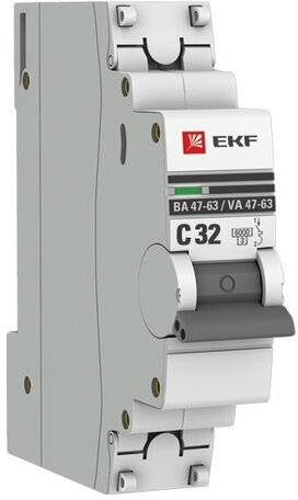Автоматический выключатель 1P 32А (C) 6кА ВА 47-63 EKF PROxima