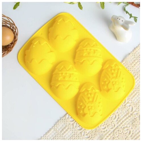Семейные традиции Силиконовая форма на Пасху Зайцы и цыплята жёлтая 463₽