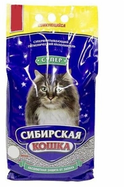 Сибирская Кошка Наполнитель Супер 10л комкующийся