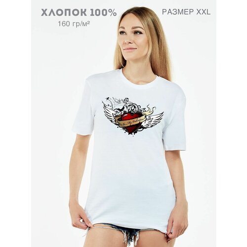 Футболка MUSEUM MERCH, хлопок, размер 52, белый