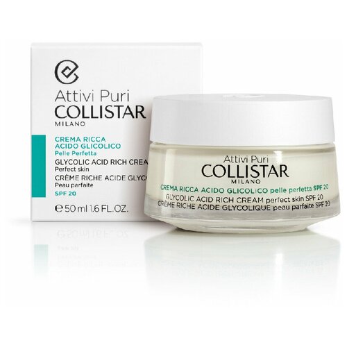 COLLISTAR Обогащенный крем с Гликолевой кислотой (Glycolic acig rich cream perfect skin SPF 20) 50 мл