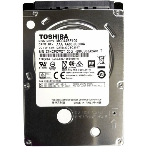 Hdd Tosiba 25 1Tb 799000₽