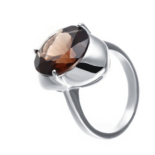 фото Кольцо из серебра 925 пробы с раухтопазом gre2526-ko-sq-wg element47