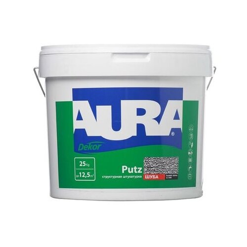 Декоративное покрытие Aura Dekor Putz шуба 2.5 мм, 2.5 мм, белый, 25 кг