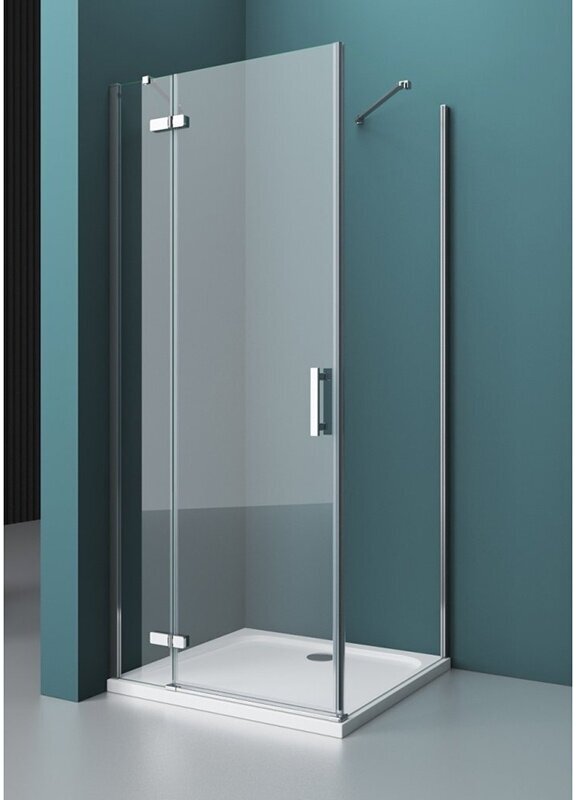 BelBagno Душевой уголок BelBagno Kraft, 80 х 80 х 195 см, стекло прозрачное, профиль хром, KRAFT-A-12-80-C-Cr-L