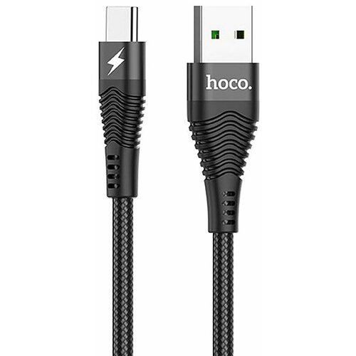 Кабель USB - Type-C, Hoco U53 Flash 5A, черный, 1 шт. кабель usb c hoco u99 vortex type c type c 5a 1 м черный с магнитным выходом