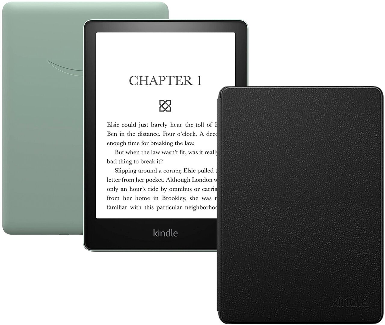 Электронная книга Amazon Kindle PaperWhite 2021 16Gb Agave Green Ad-Supported с фирменной обложкой