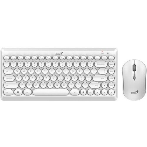 Комплект кл-ра+мышь беспроводной Genius LuxeMate Q8000 White (31340013411)