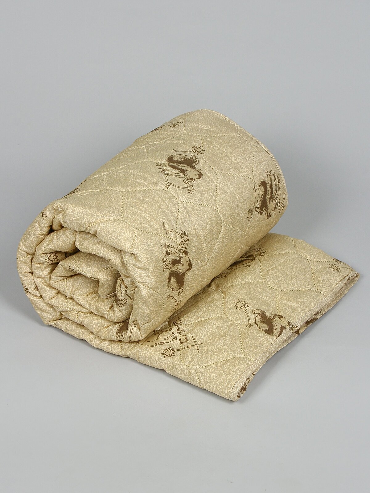 Одеяло "Верблюжья шерсть" облегченное, 2-х спальное, в полиэстере, плотность 150 г/м2