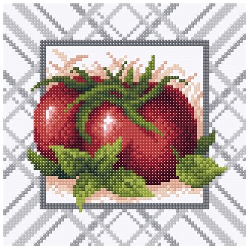 фото Спелый томат набор для выкладывания стразами 20х20 brilliart мс-013