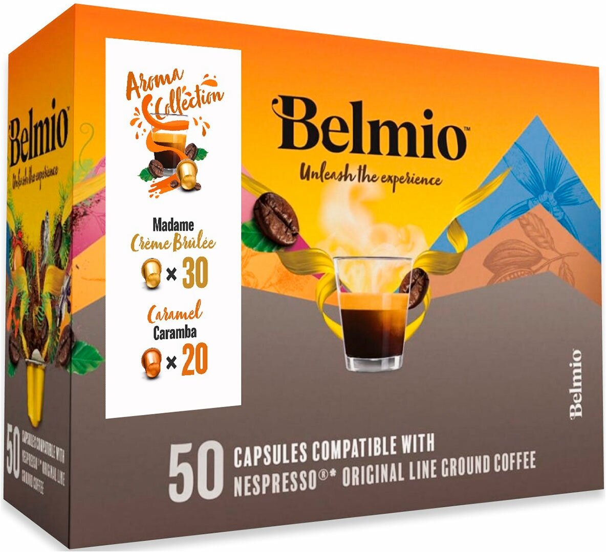 Набор кофе в алюминиевых капсулах Belmio 'Карамель и Крем Брюле' 50 капсул