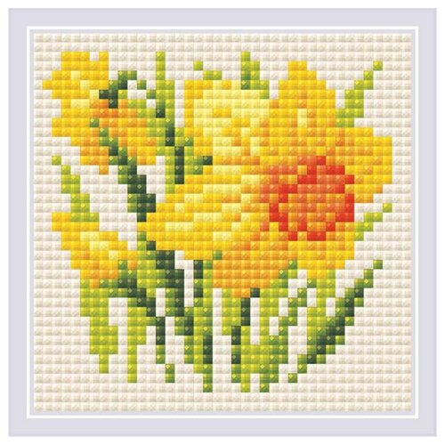 фото Am0032 набор алмазной мозаики риолис 'нарцисс' 10*10 см