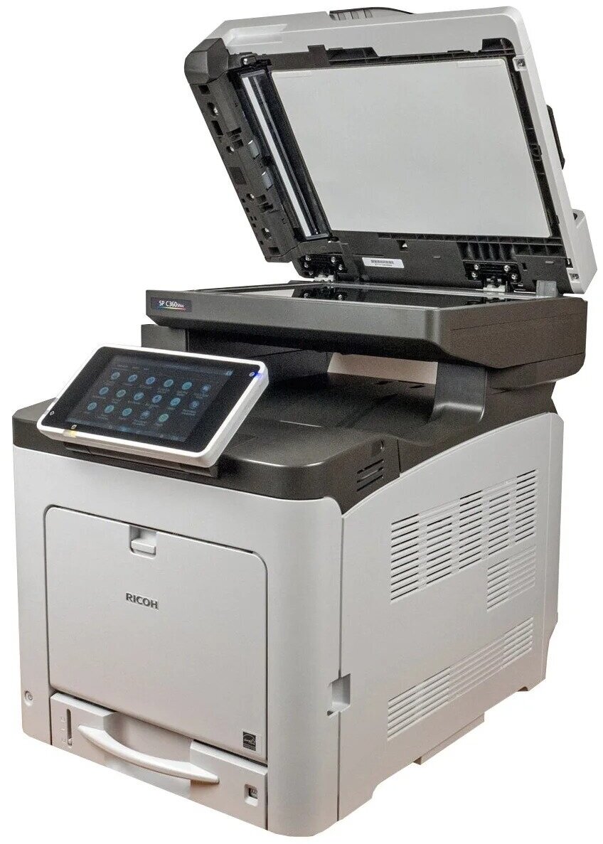 МФУ лазерный Ricoh черно-белая печать, A4, цвет серый [408293] - фото №19