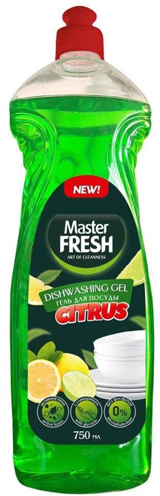 Средство для мытья посуды Master Fresh Citrus, гель, 750 мл