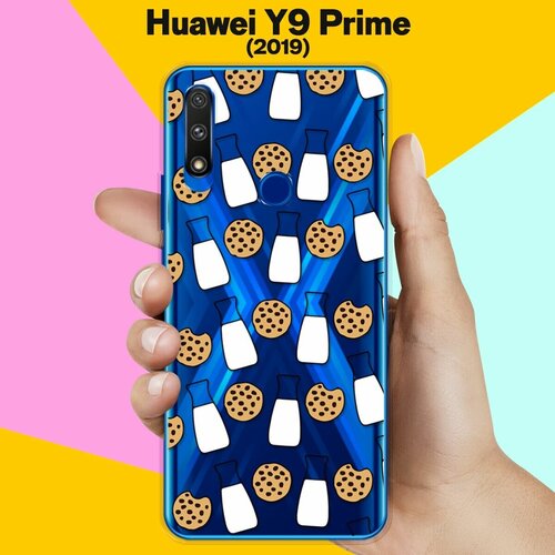 Силиконовый чехол Печеньки и молоко на Huawei Y9 Prime (2019) силиконовый чехол печеньки и молоко на huawei p40 pro