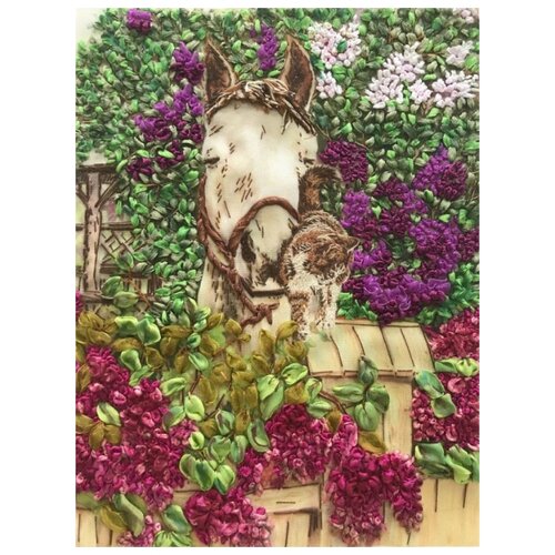 фото Набор ласка вышивка лентами 18х24,5 каролинка кл(н)-4005