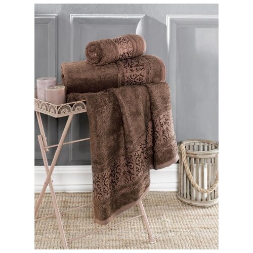 фото Полотенце бамбуковое "karna" armond 50х90 см ; коричневый ; размер: 50 х 90