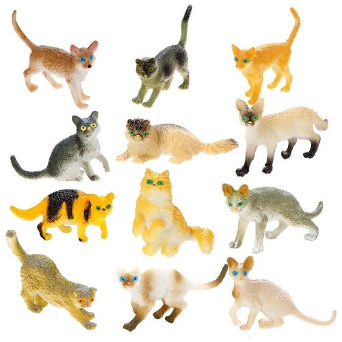 Набор фигурок Наша Игрушка Кошки, 12 шт (NC01-2) набор фигурок наша игрушка кошки 12 шт nc01 2