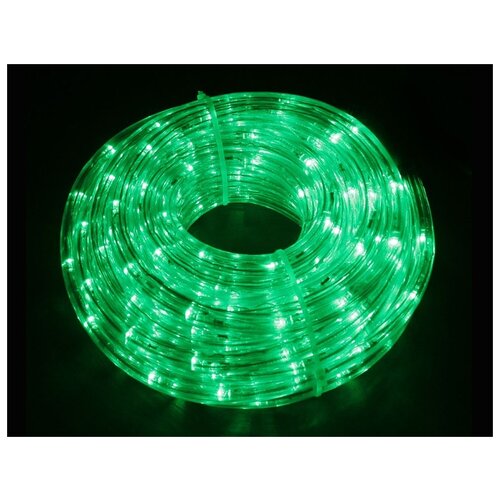 фото Дюралайт led (светодиодный) 3-х проводной, зеленый, 13 мм, катушка 10 м, торг-хаус dl-led-10-3g