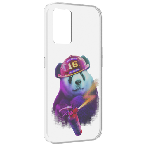 Чехол MyPads Яркая панда детский для Oppo K10 4G задняя-панель-накладка-бампер