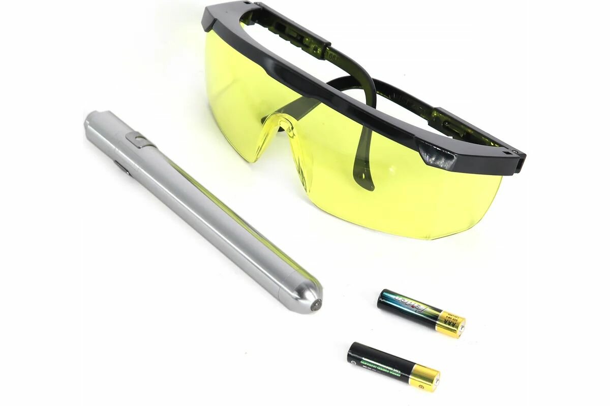 UV набор для поиска утечек фреона, фонарик + очки Car-tool CT-M1031