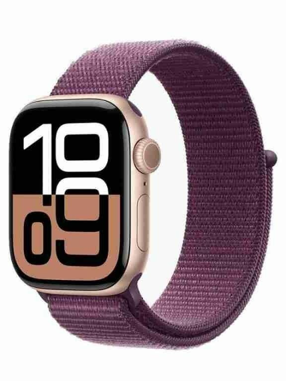 Умные часы Apple Watch Series 10 42 мм Aluminium Case GPS Rose Gold Plum Sport Loop размер ремешка Regular