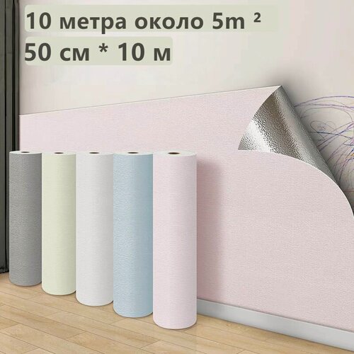 Изображение товара Самоклеящиеся обои для стен в рулоне мягкие c фольгой "Песочный Твид" 1000х50 см. пвх панели для кухни, в ванную, для дачи и дома