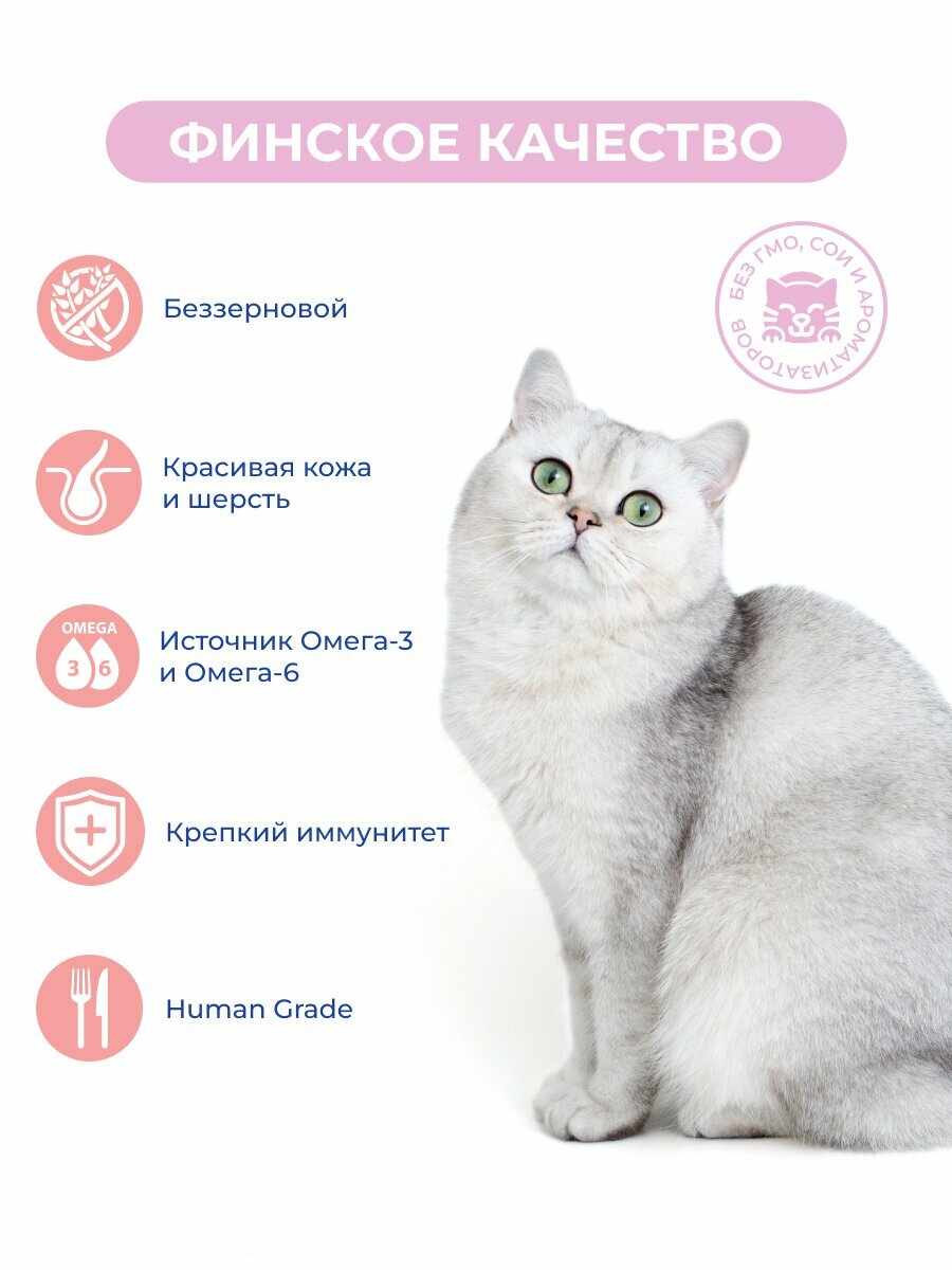 Влажный корм Jarvi Extra meat line для кошек для красивой шерсти и здоровой кожи (кусочки в желе) Лосось, 85 г х 12 шт. — фото 1