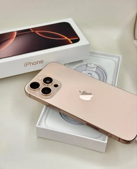 Смартфон Apple iPhone 16 Pro Max 512 ГБ (nanoSim+eSim), Desert Titanium — фото 1