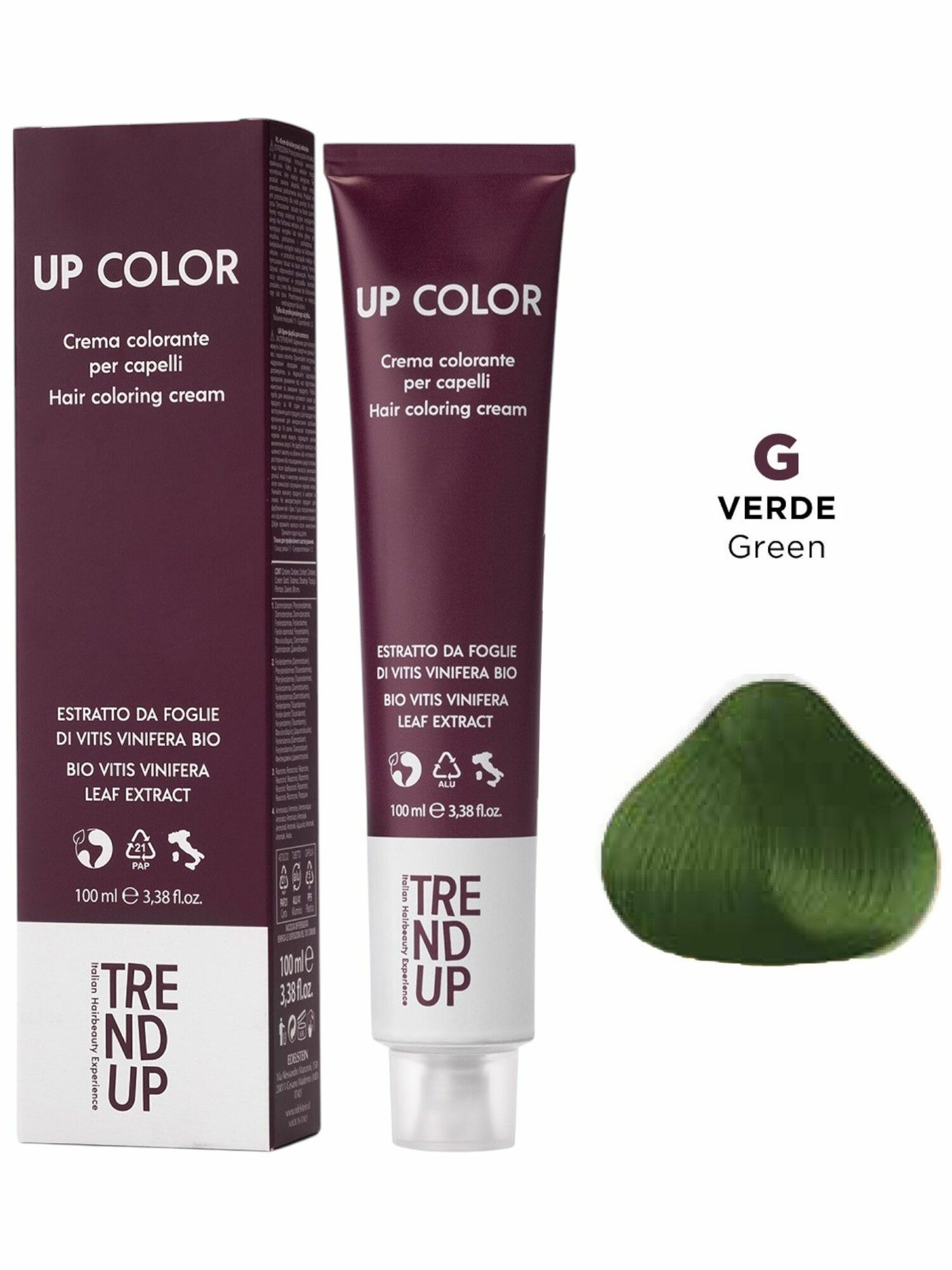 Краска для волос  Корректор  G  Green  Зеленый  Профессиональная  TREND UP UP COLOR  100 мл