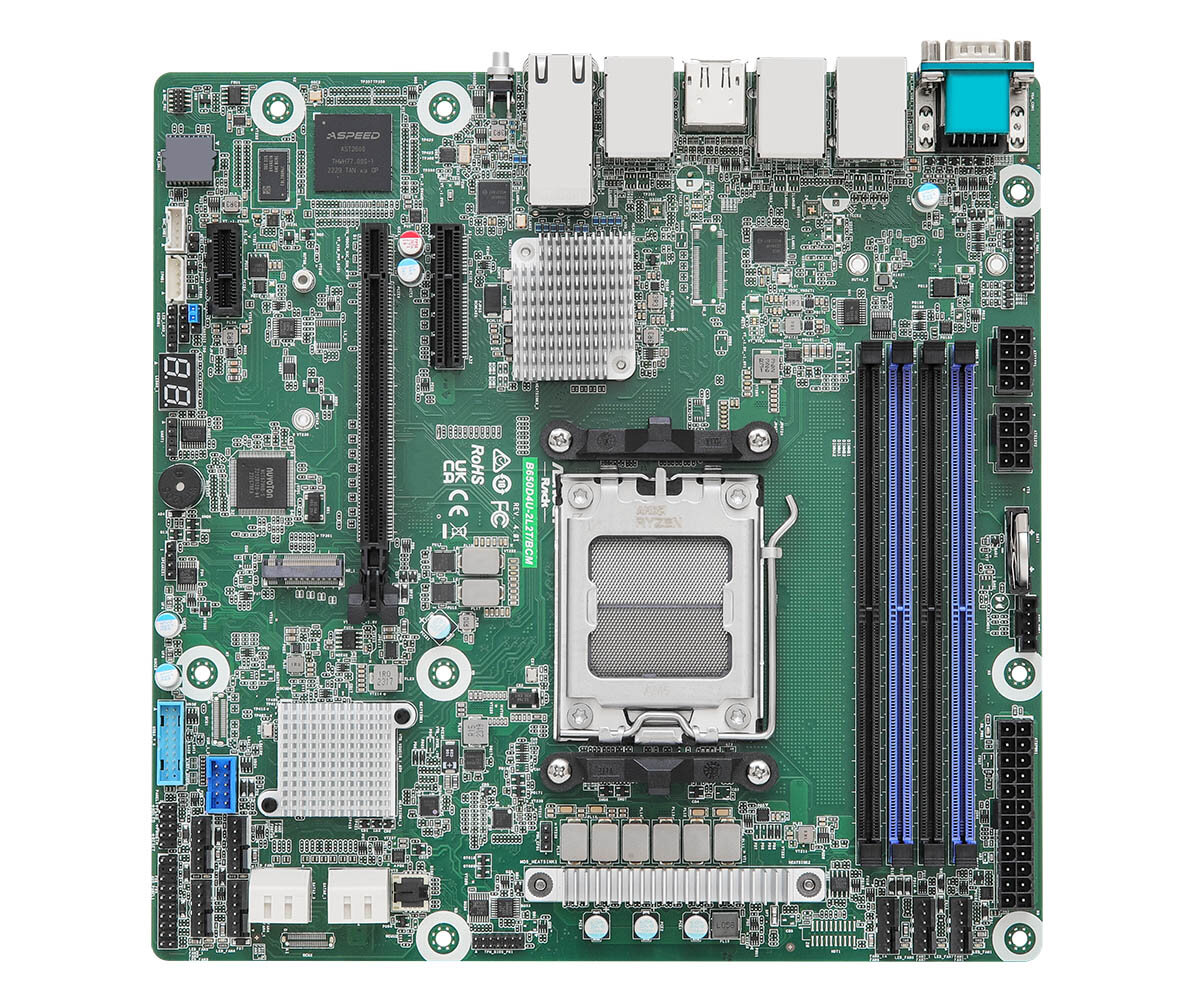 Серверная материнская плата ASRock Rack mATX AMD AM5 ASRock B650D4U-2L2T/BCM IPMI REDFISH 4xRJ45 ECC/non ECC DDR5