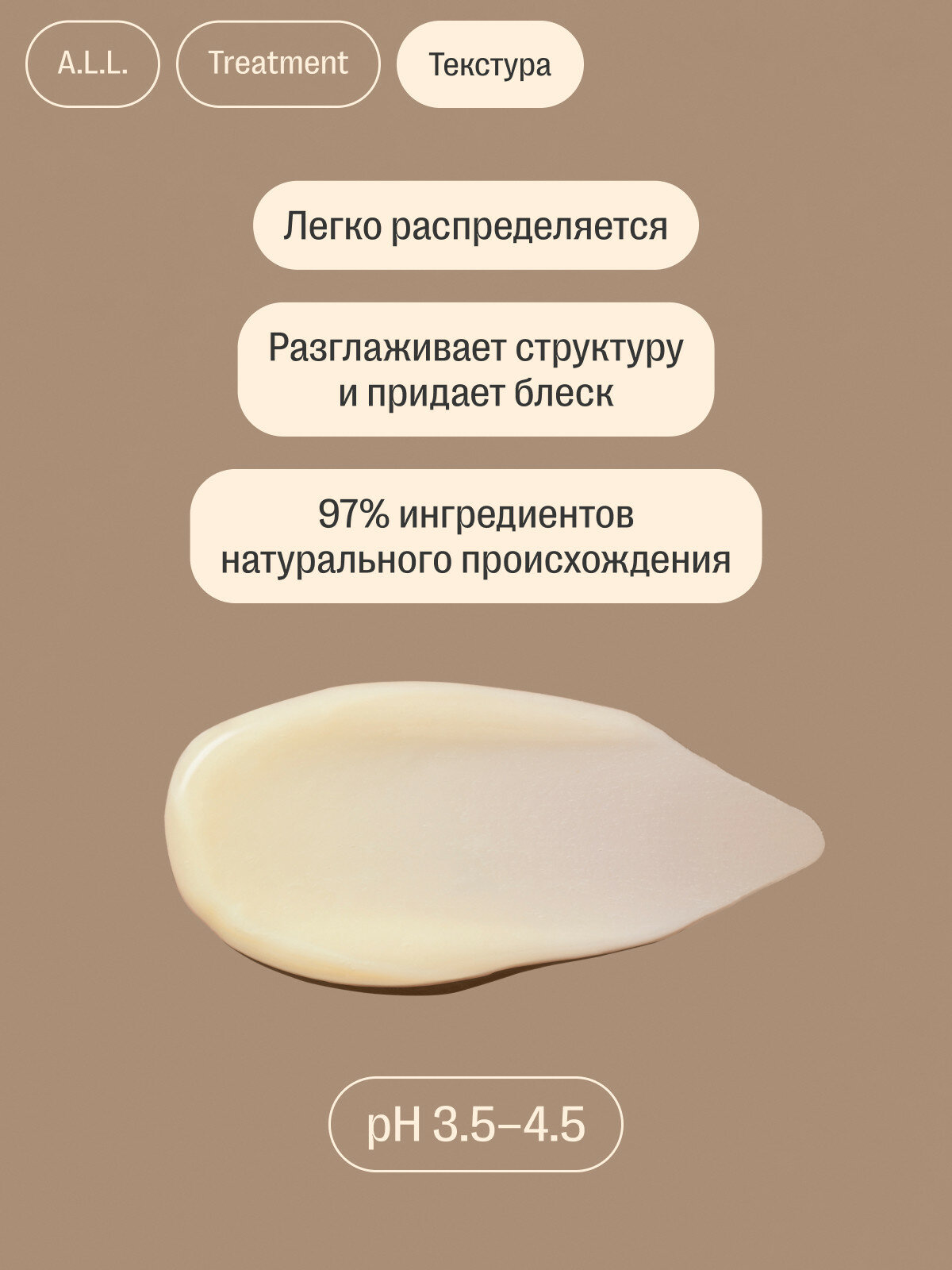 A.L.L. about love & lifestyle. Маска для восстановления всех типов поврежденных волос. 200 мл — фото 1