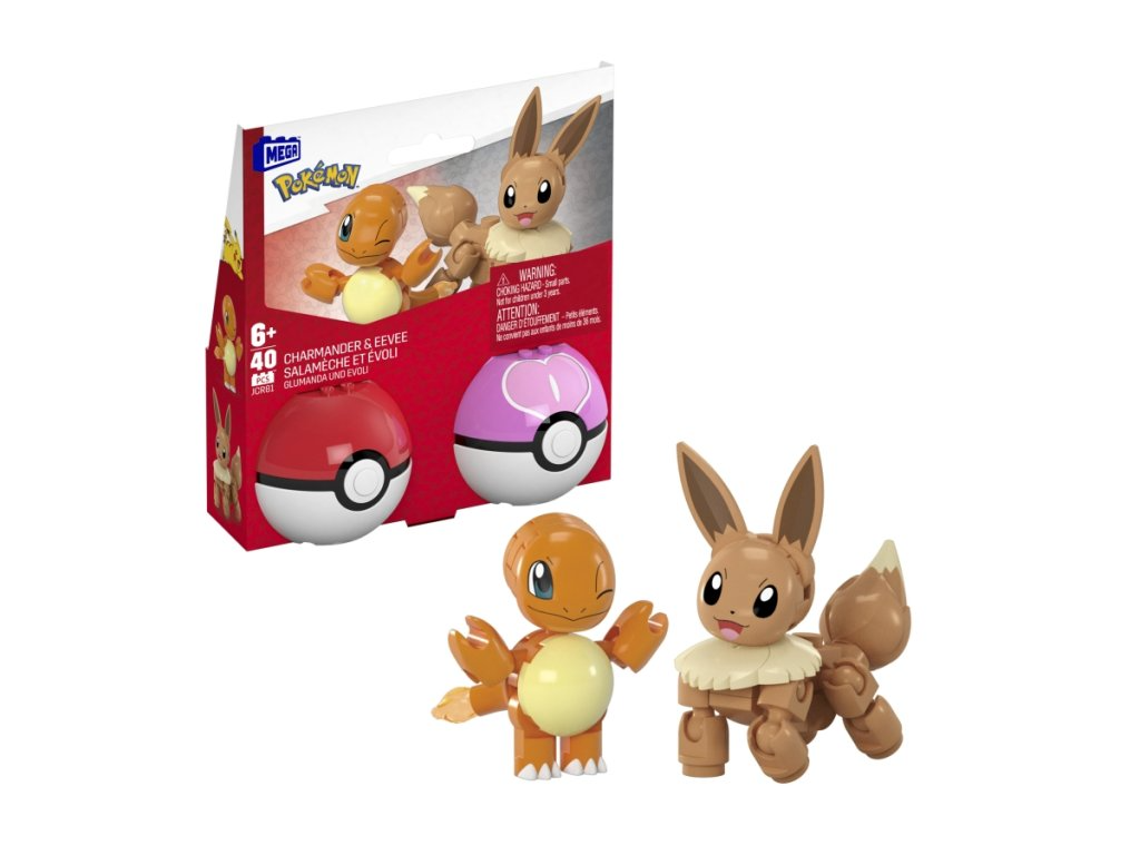 Конструктор MEGA Pokemon Evoli Und Glumanda JCR81