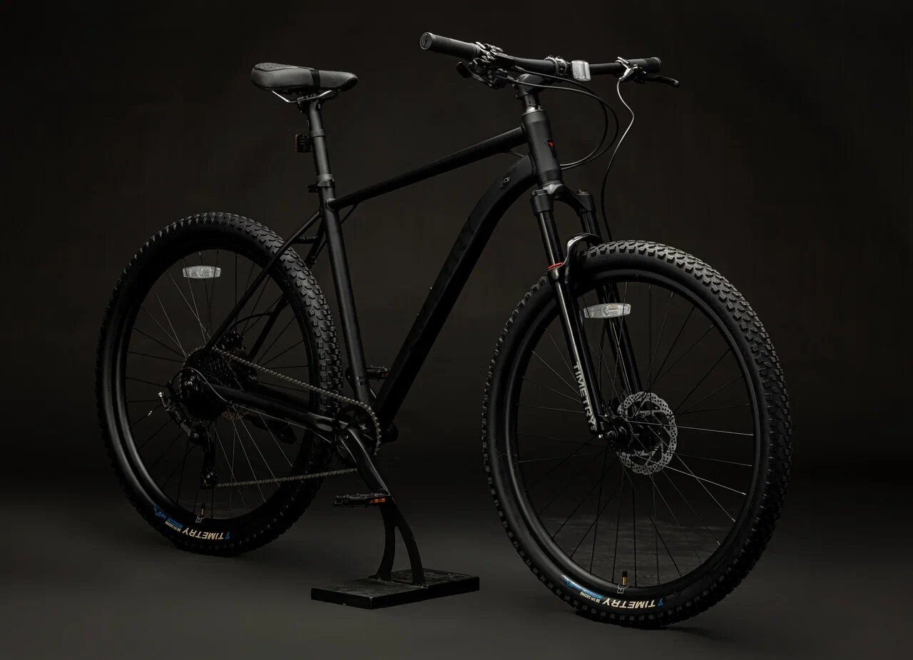 Взрослый горный велосипед BREND TIMETRY ORIGINAL TT408, диаметр колес 29", рама алюминий, 10 скоростей, черный