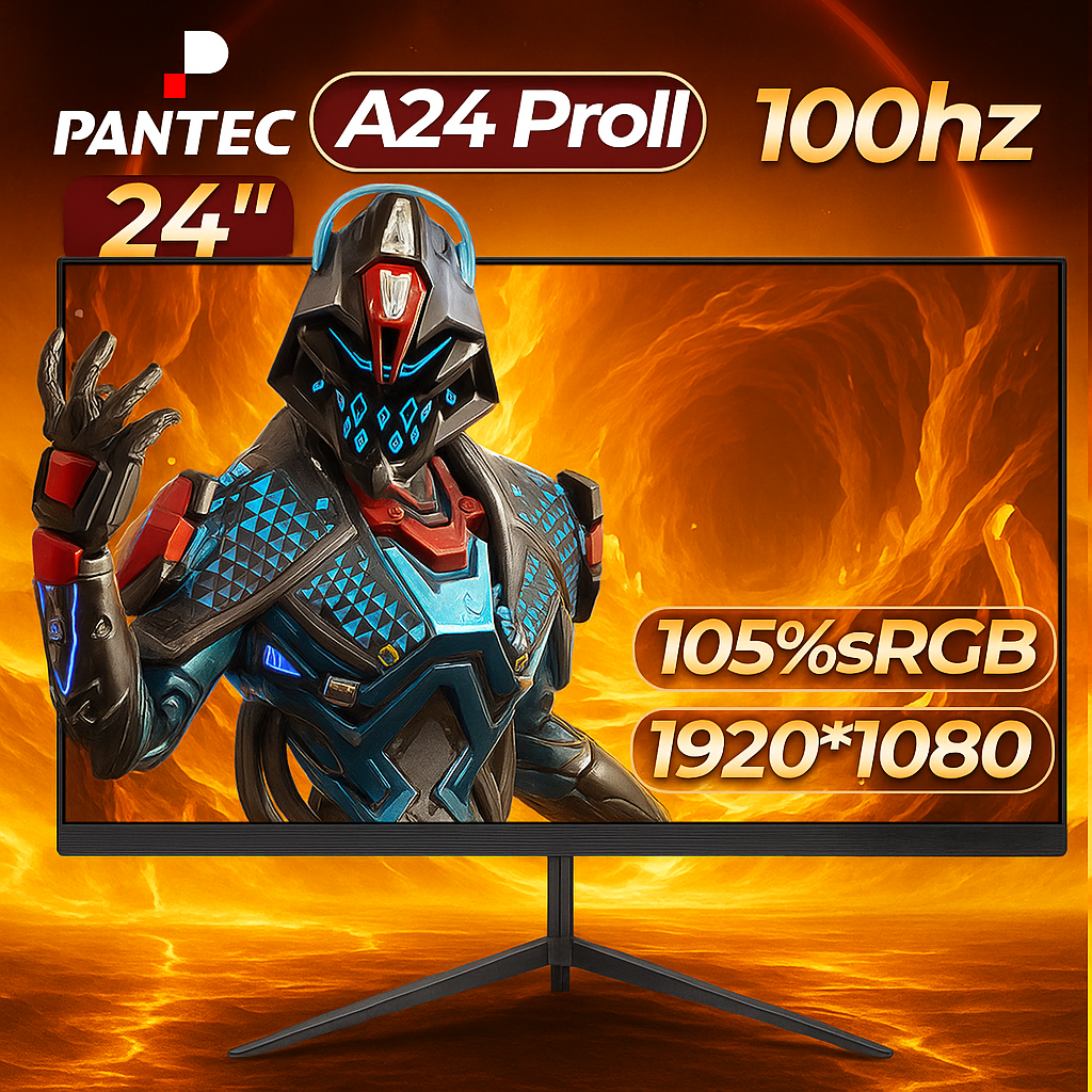 Монитор игровой Pantec, 24", 100 Hz, ADS-IPS, 1920x1080, черный