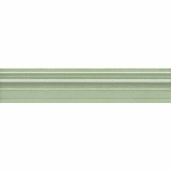 Бордюр керамический Kerama Marazzi BLE018 Левада зелёный глянцевый 25x5.5x1.8 см (цена за 1 штуку)