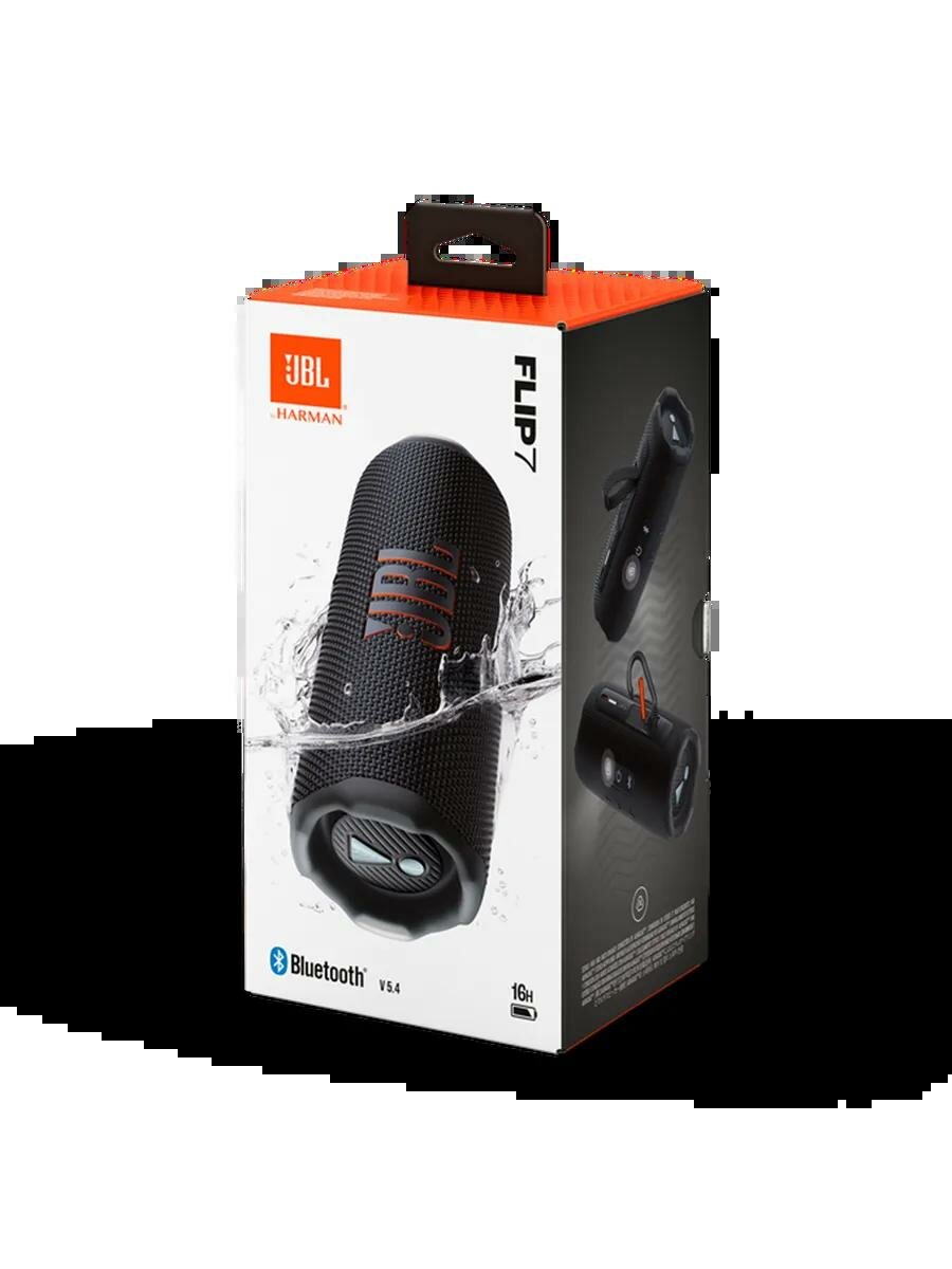 Портативная акустика JBL Flip 7, Черный/Оранжевый (Black/Orange) Bluetooth 5.4