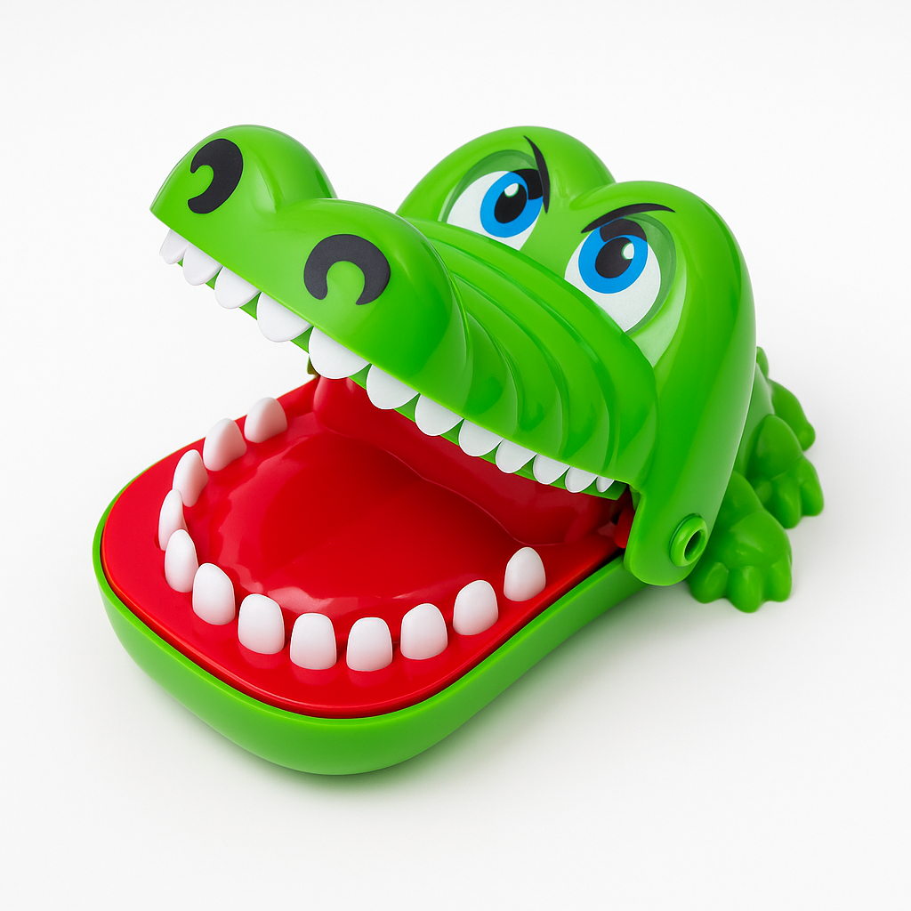 Игра Безумный Крокодил, развивающая, от 3 лет, 2-4 игрока (green color)