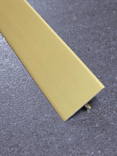 Изображение товара Профиль Т-образный алюминиевый анодированный (порожек) для плитки 30мм 2,7м Золото матовое