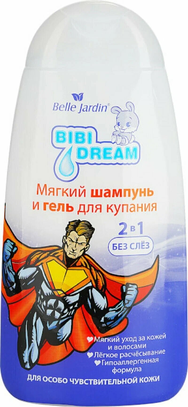 Шампунь и гель Belle Jardin "Bibi Dream", 2 в 1, для волос, с экстрактом Череды и Миндальным маслом.