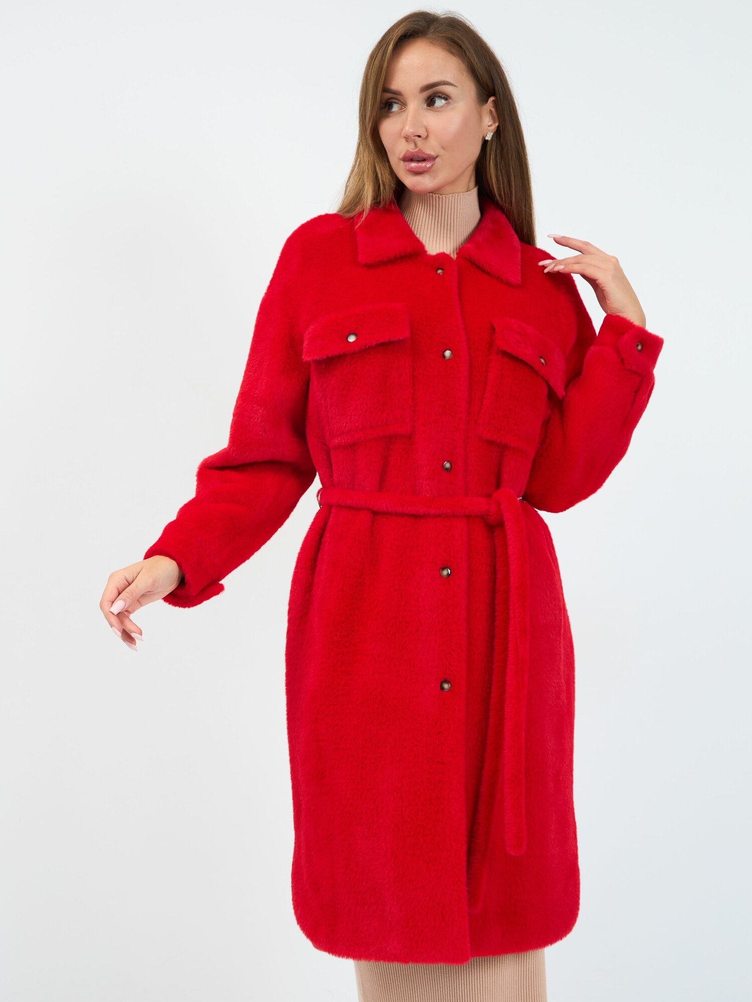 Пальто LOOKRE, размер L/XL, красный