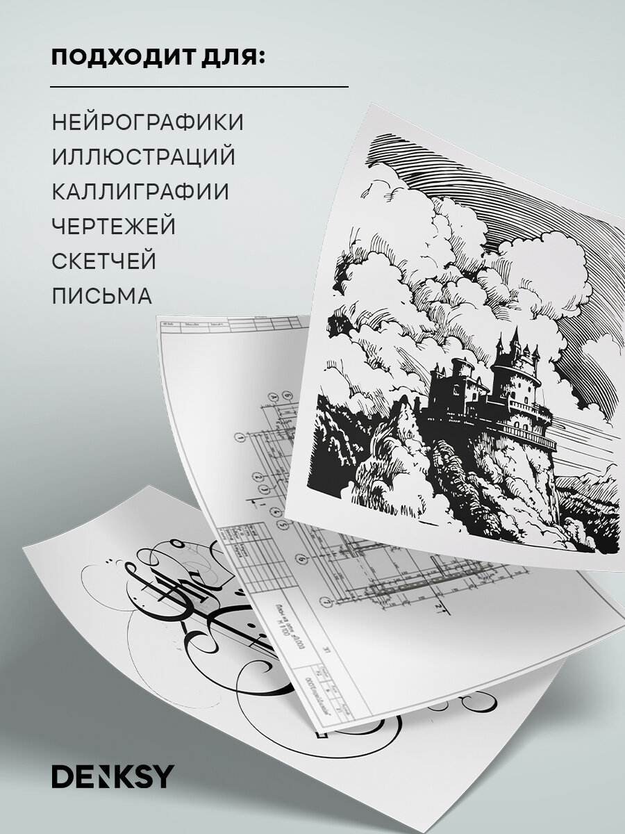 Набор капиллярных ручек линеров DENKSY, 9 шт. 9 типов наконечников — фото 1