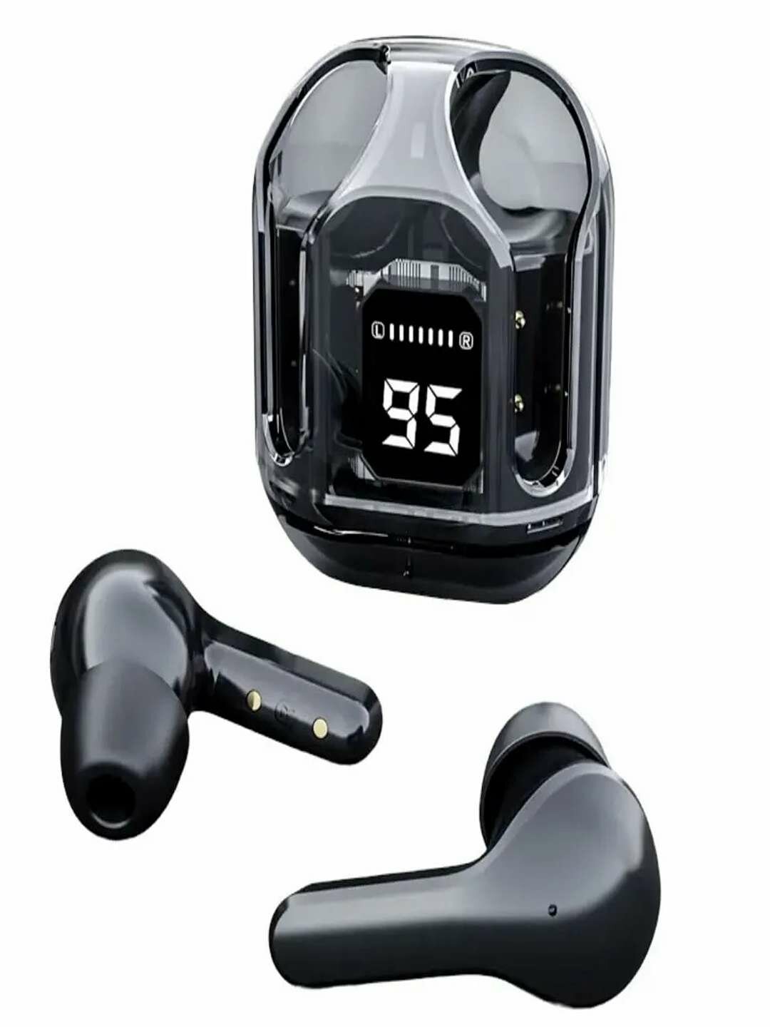 Наушники Pods Air31 Ultrapods MAX, с шумоподавлением и дисплеем, беспроводные, чёрного цвета.