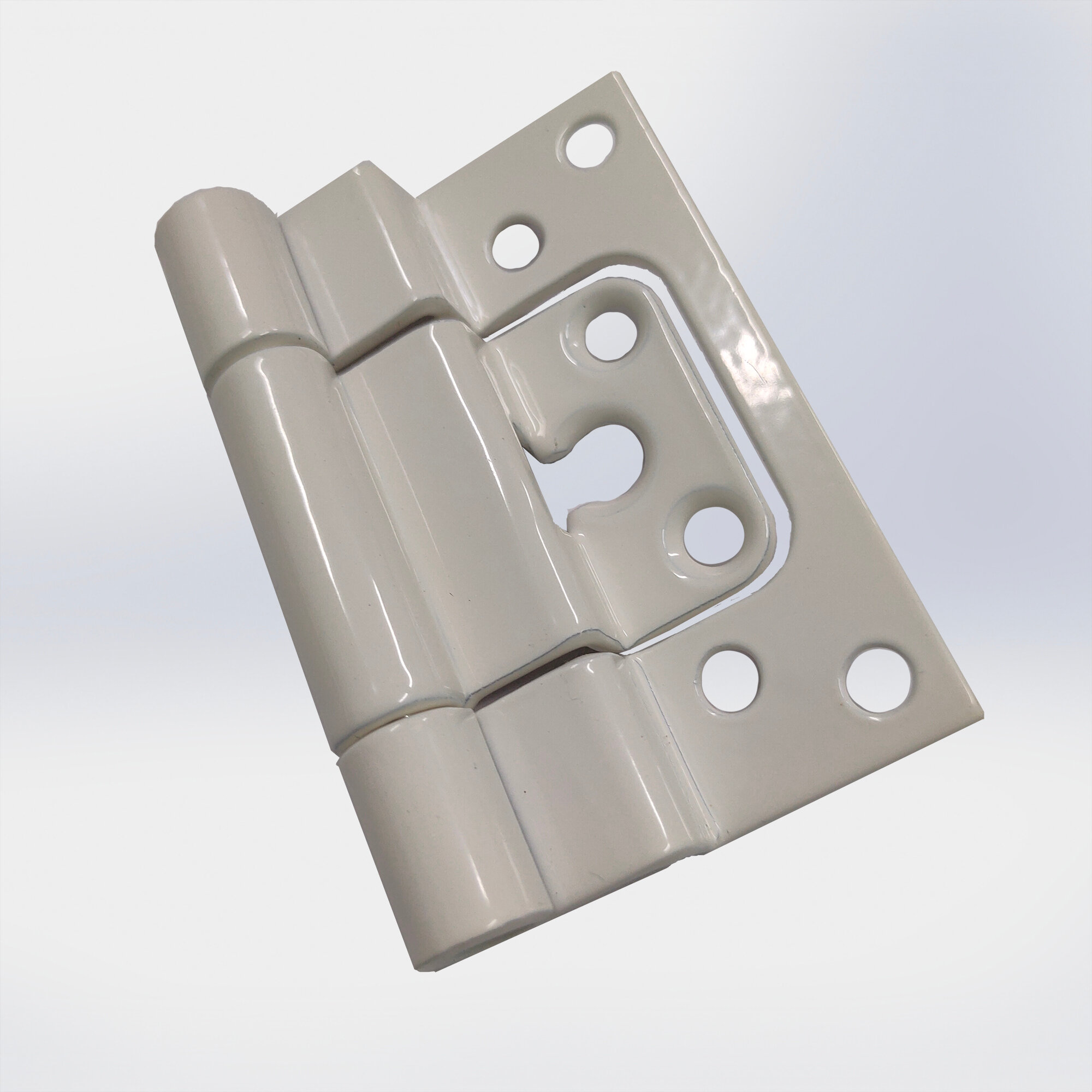 Петля дверная накладная универсальная бабочка ПНН-80 белая 80х55мм