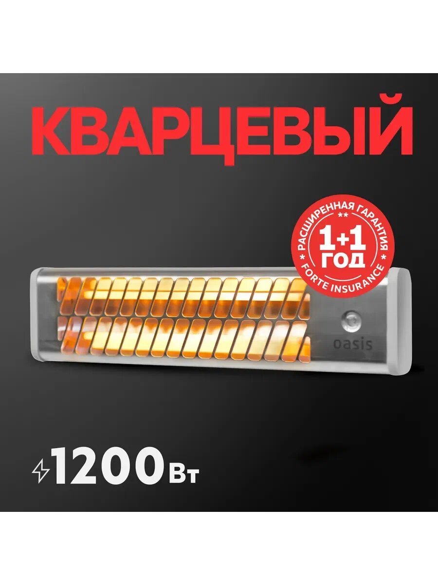 Инфракрасный обогреватель Oasis IV-12 12кв. м настенный бесшумный