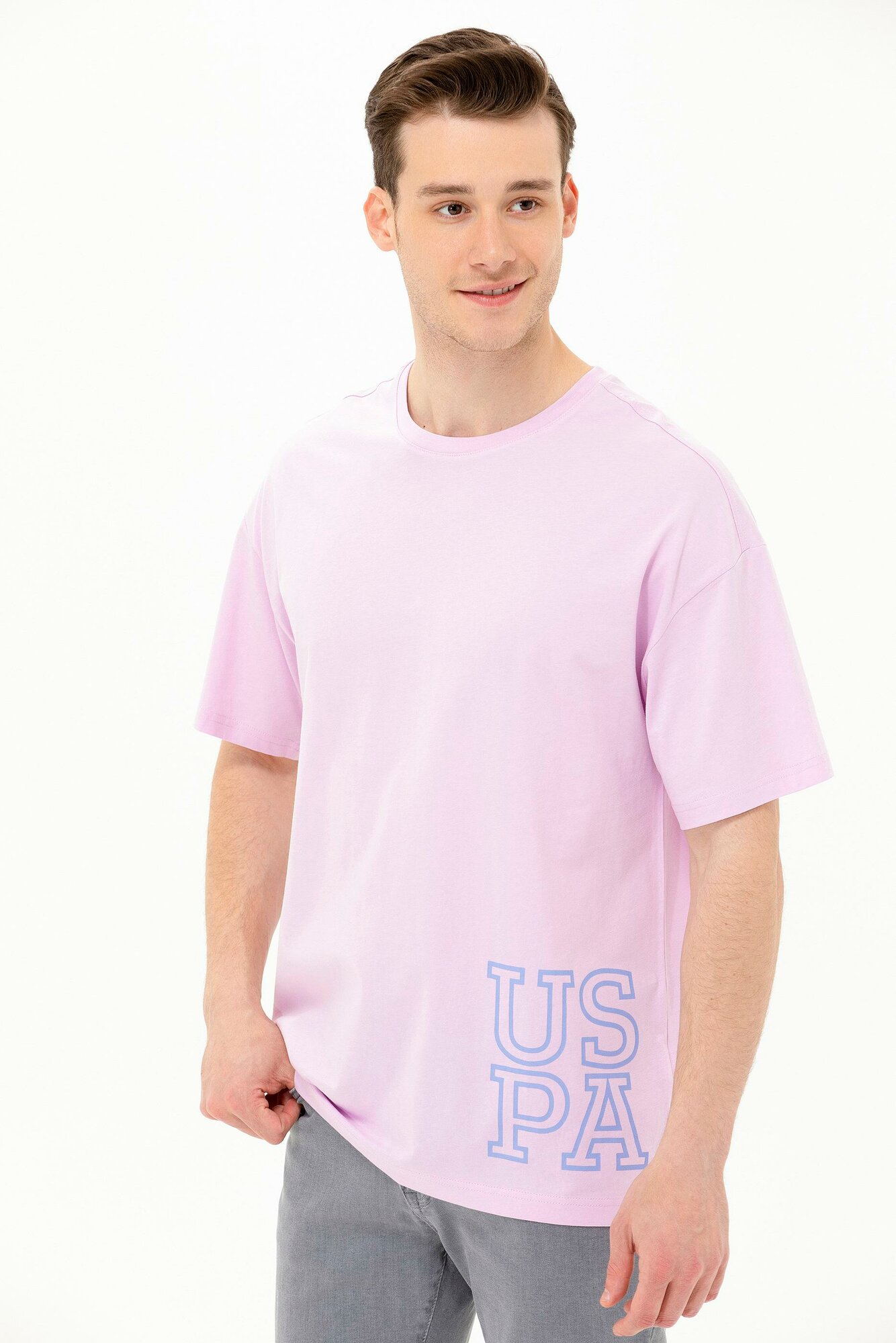 Футболка U.S. POLO ASSN., размер L, розовый