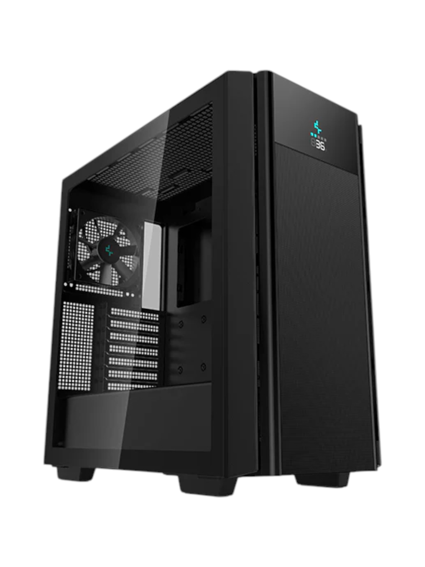 Игровой корпус DEEPCOOL CH510 MESH DIGITAL, Mid Tower, закалённое стекло, цифровой дисплей, улучшенное охлаждение